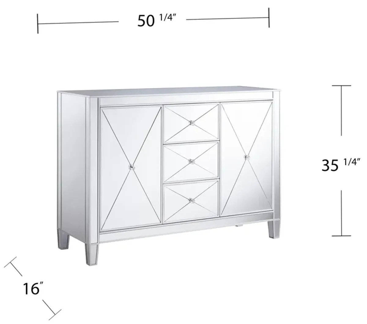 Halsey Mirrored Cabinet