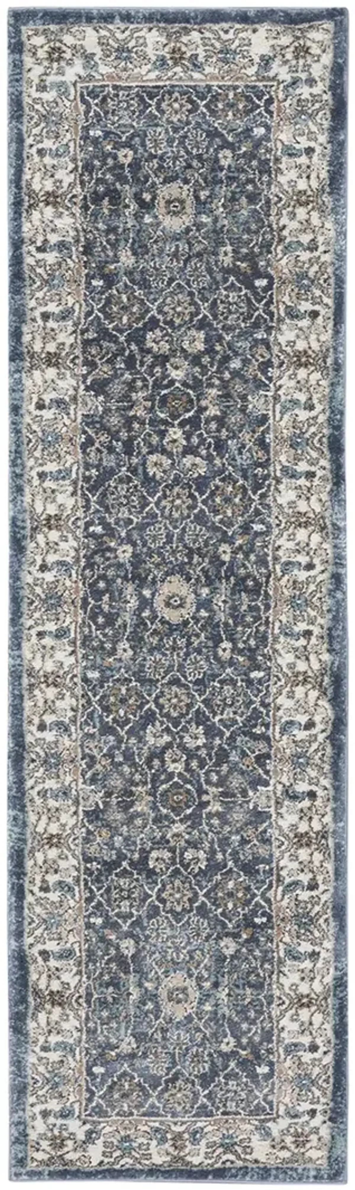 American Manor AMR01 Blue/Ivory 2'2" x 7'6" Rug