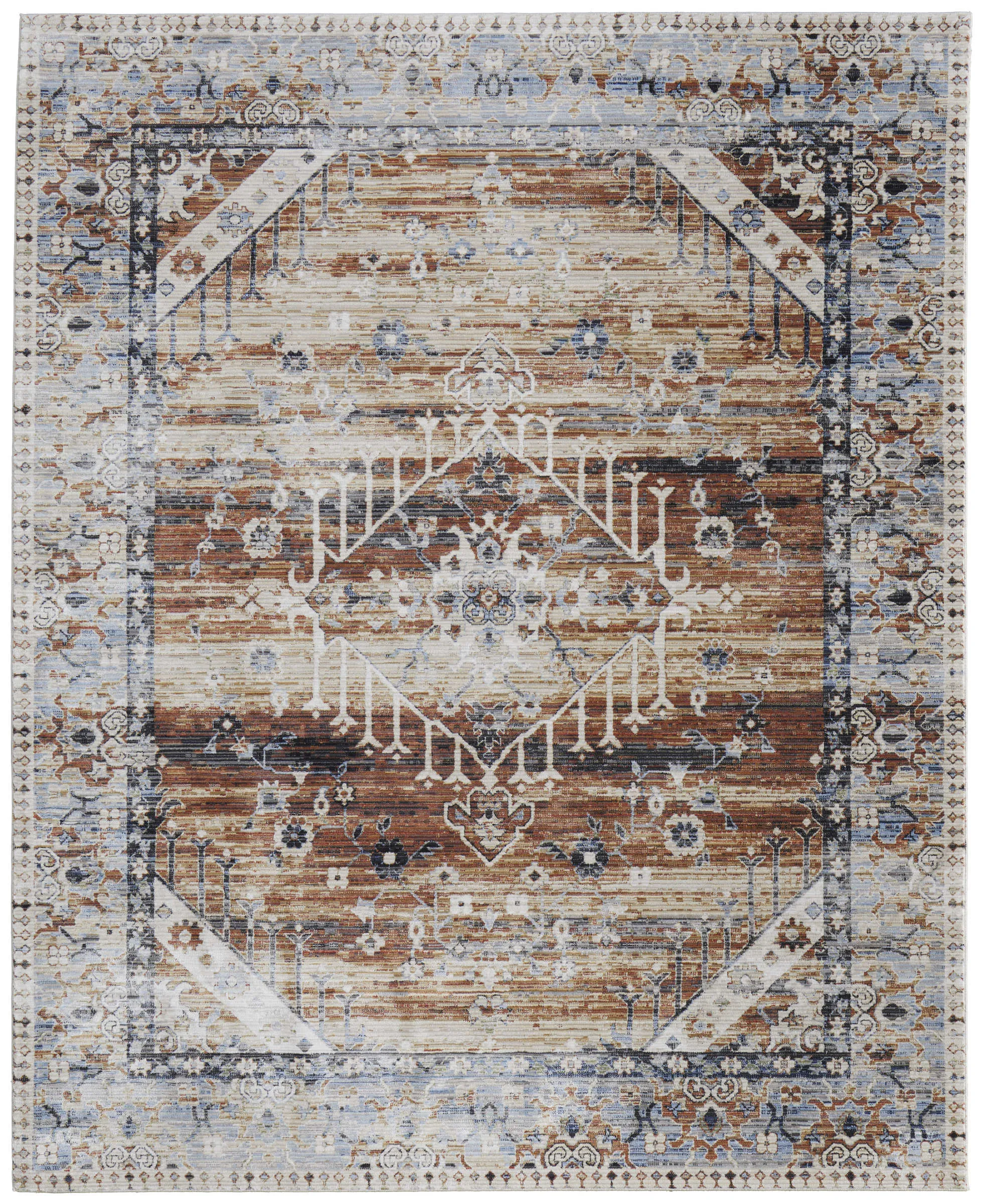 Melrose 39NZF 2' x 3' Ivory/Red/Blue Rug