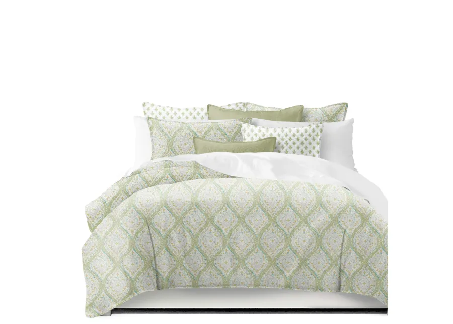 6ix Tailors Fine Linens Cressida Green Tea Duvet Cover Set