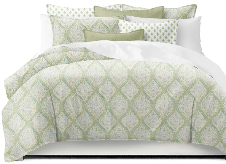 6ix Tailors Fine Linens Cressida Green Tea Duvet Cover Set