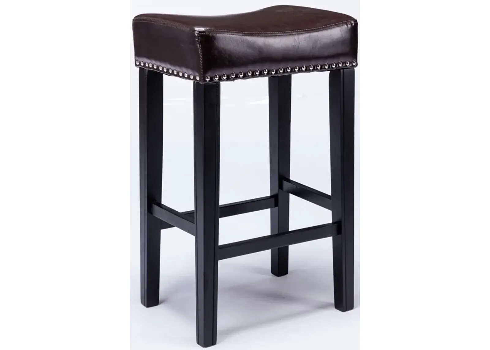 Hivvago 2 pcs 29" Backless Faux Leather Kitchen Counter Soft Sitting Stool Island Chair