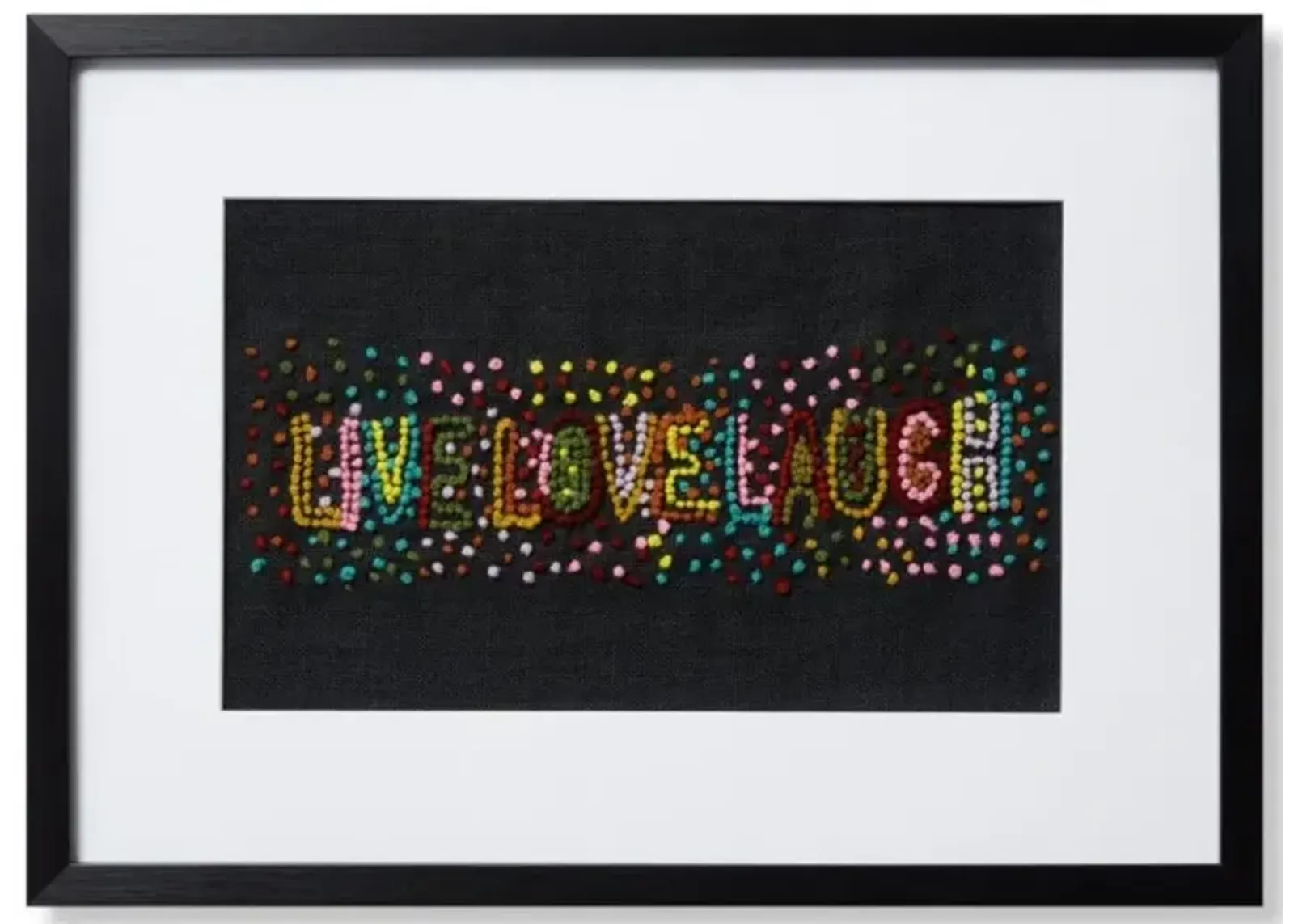 Live, Love, Laugh Black Multi Wall Art