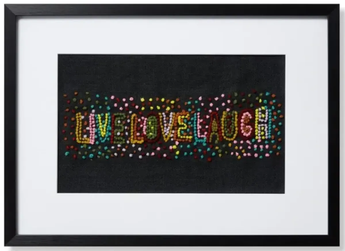 Live, Love, Laugh Black Multi Wall Art