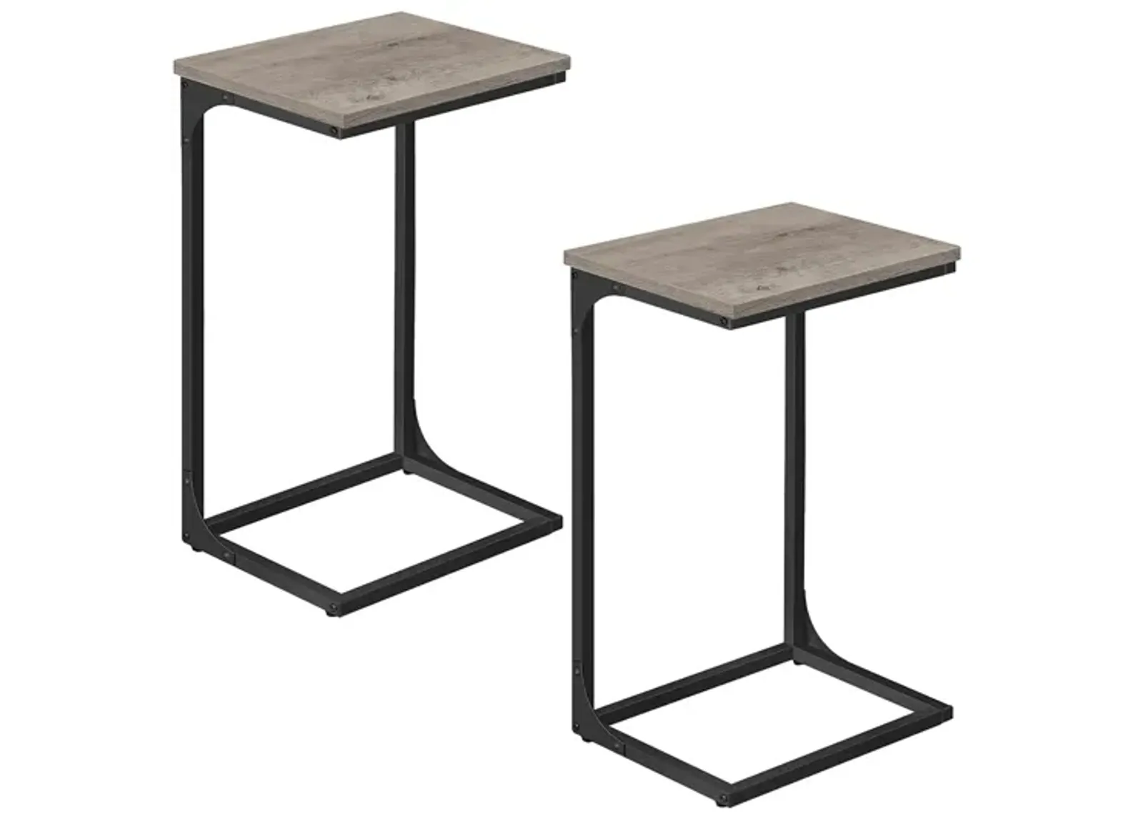 C-Shaped End Table Contemporary Design for Modern Living Rooms and Small Spaces