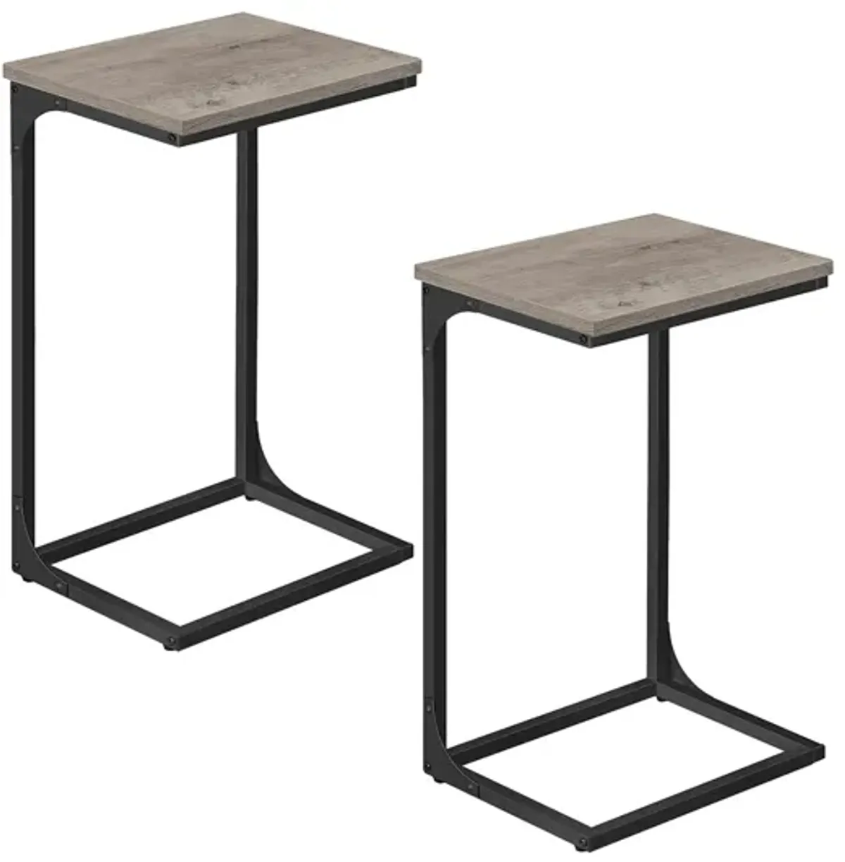 C-Shaped End Table Contemporary Design for Modern Living Rooms and Small Spaces