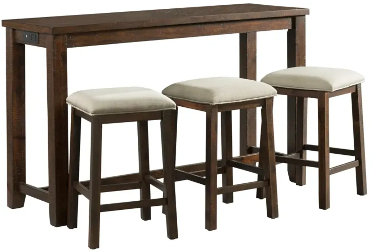 Dex Bar Table and Three Stools