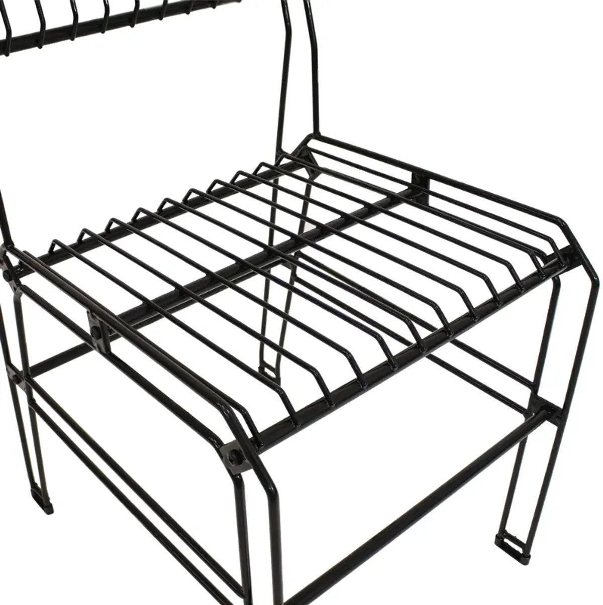 Sunnydaze Indoor/Outdoor Steel Wire Dining Chairs - Black