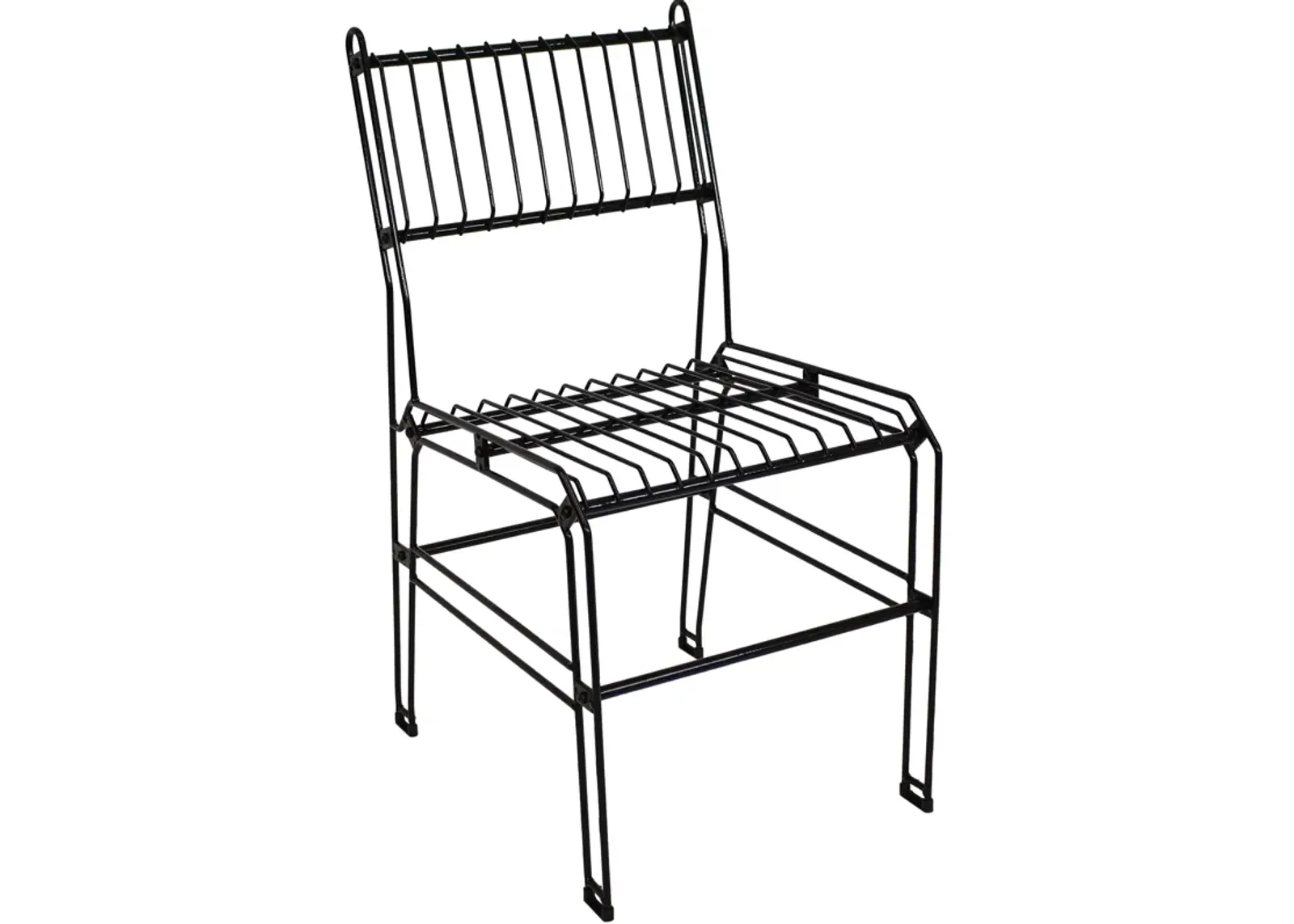 Sunnydaze Indoor/Outdoor Steel Wire Dining Chairs - Black