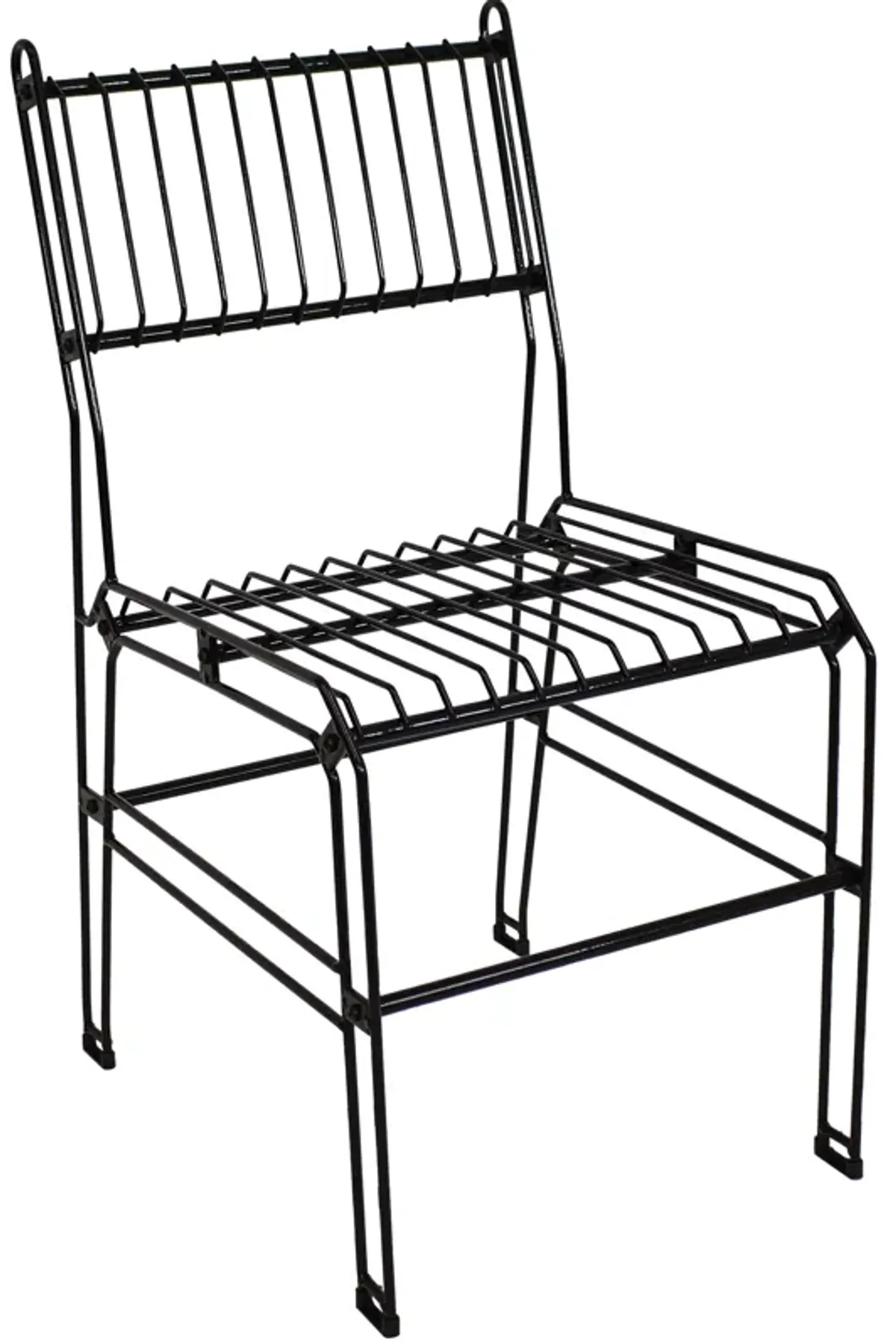 Sunnydaze Indoor/Outdoor Steel Wire Dining Chairs - Black