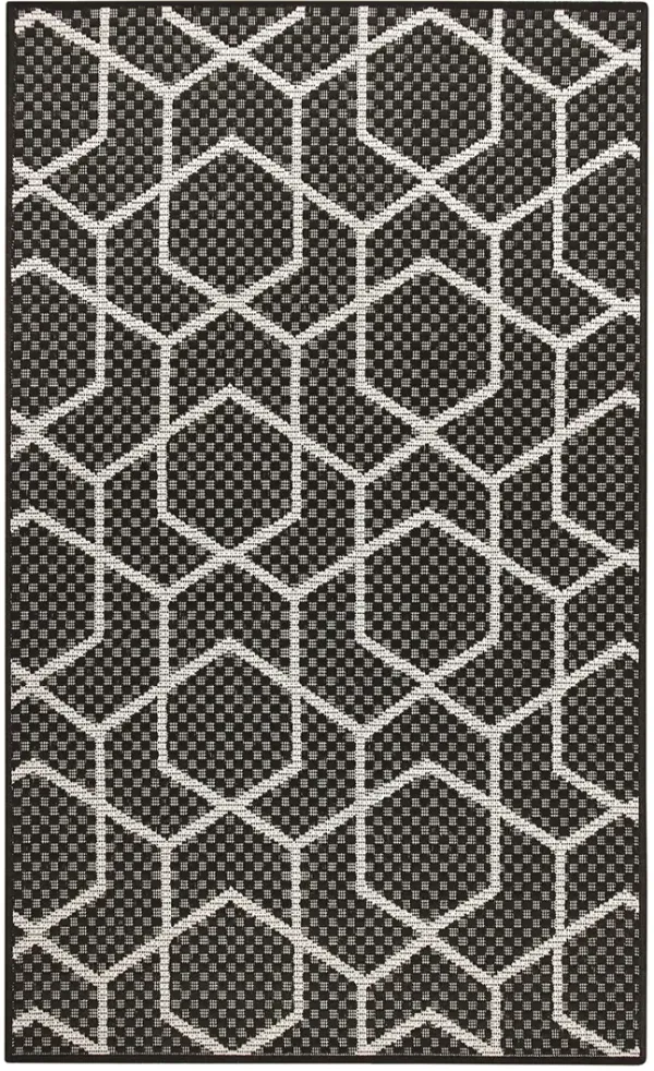 Horizon Indoor/Outdoor HOZ01 Black 3' x 5' Rug