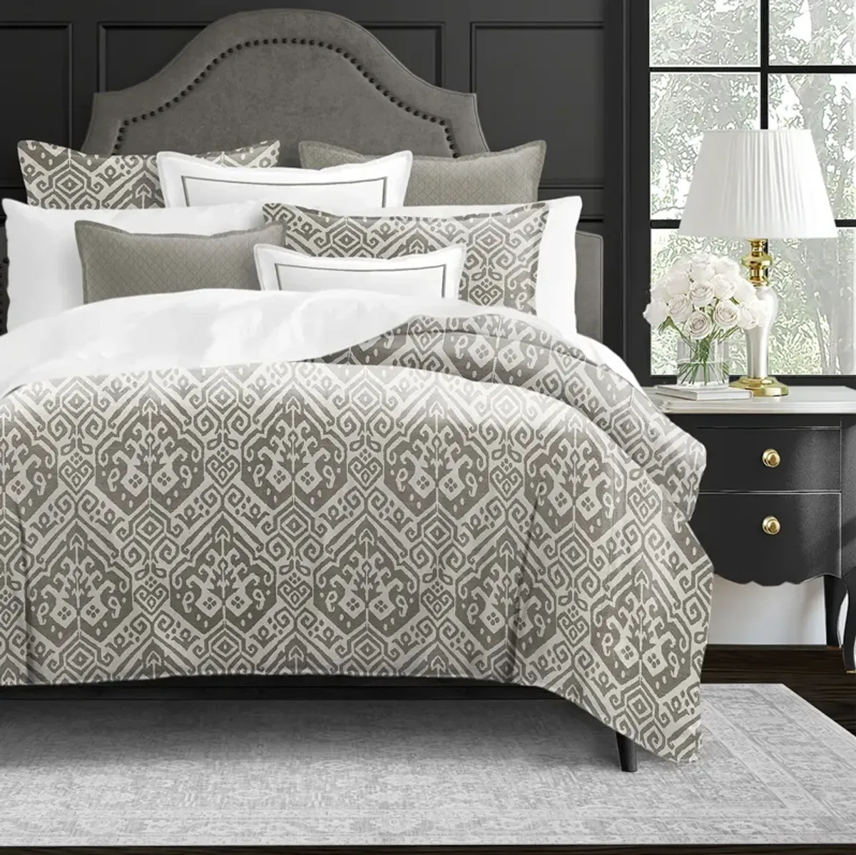 6ix Tailors Fine Linens Teagan Truffle Coverlet Set