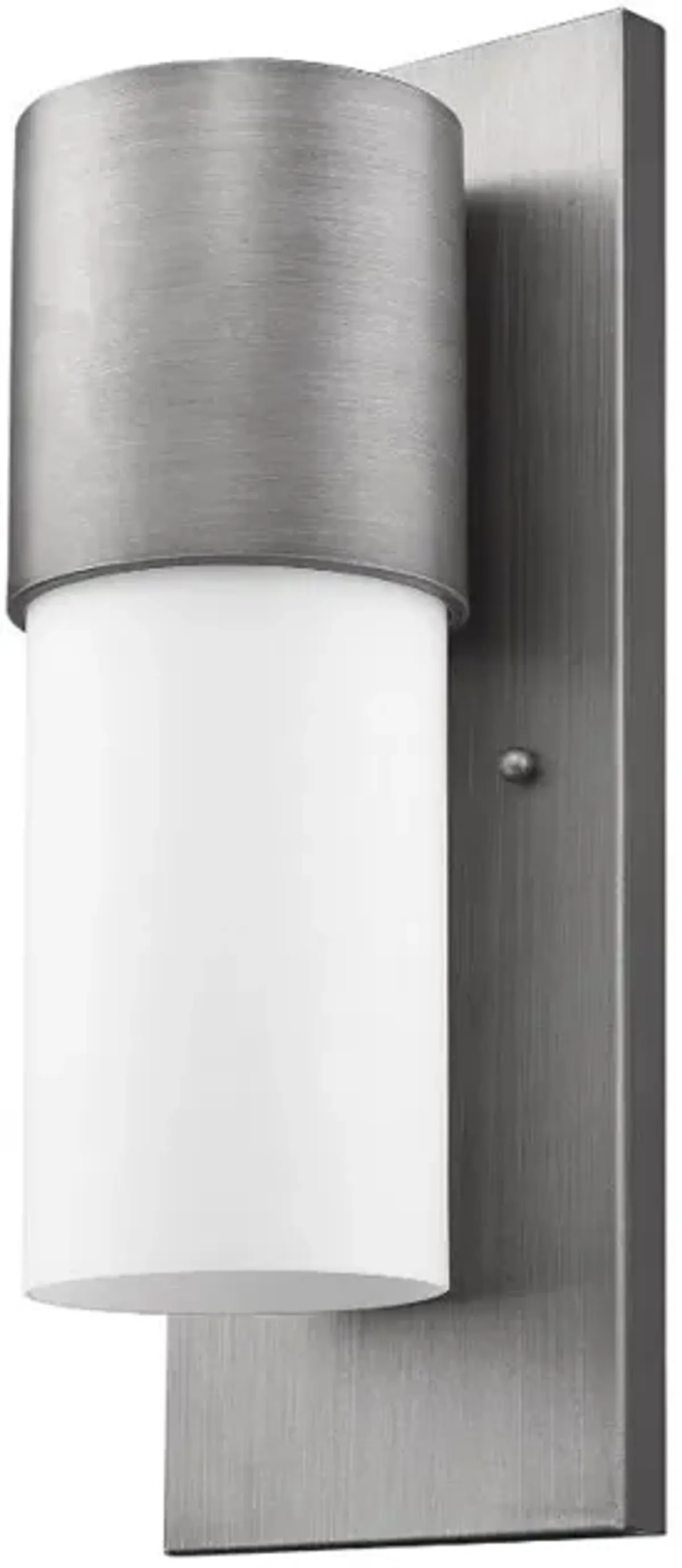 Hivvago Contemporary Brushed Silver and White Wall Light