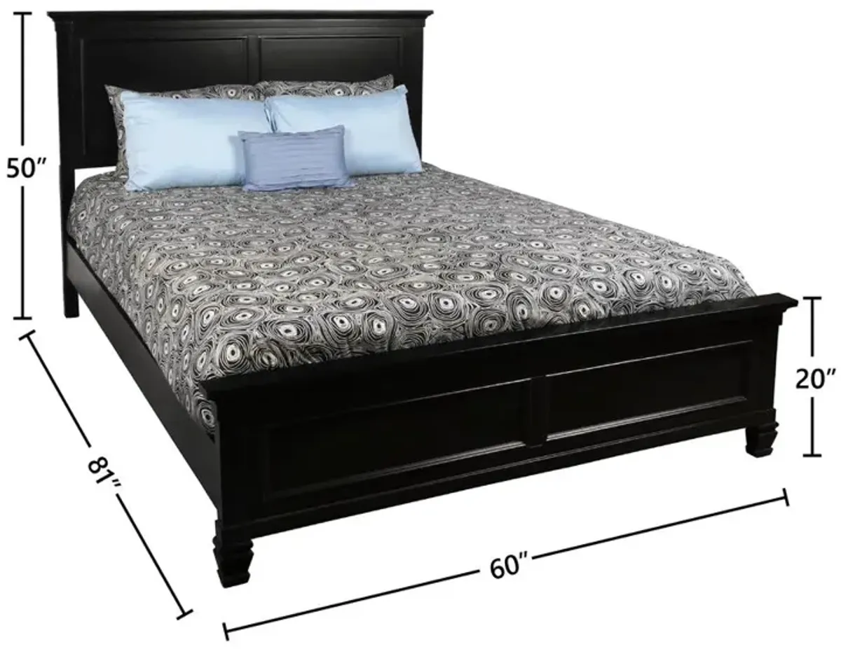 New Classic Furniture Furniture Tamarack Contemporary Solid Wood 4/6 Full Bed in Black