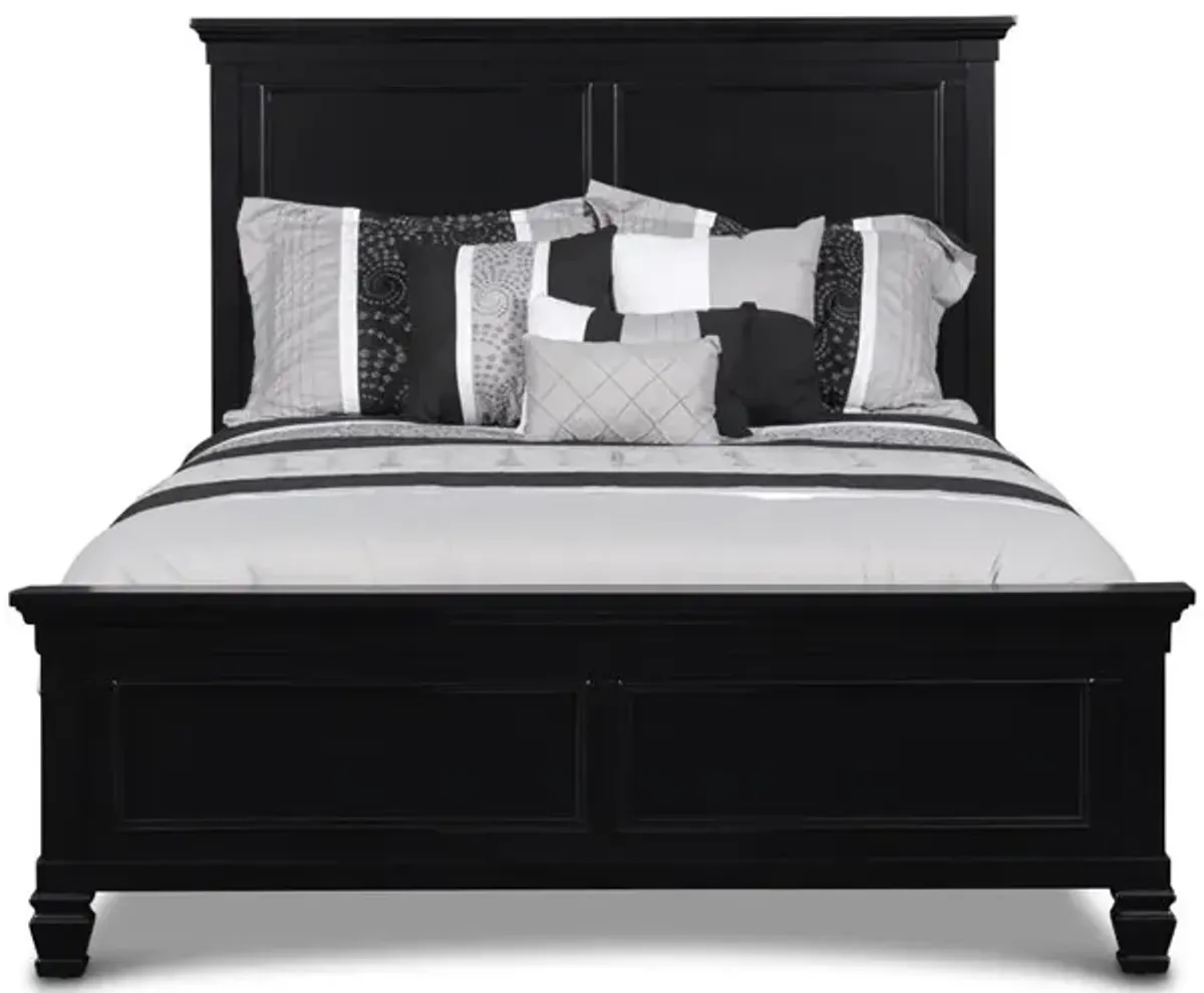 New Classic Furniture Furniture Tamarack Contemporary Solid Wood 4/6 Full Bed in Black