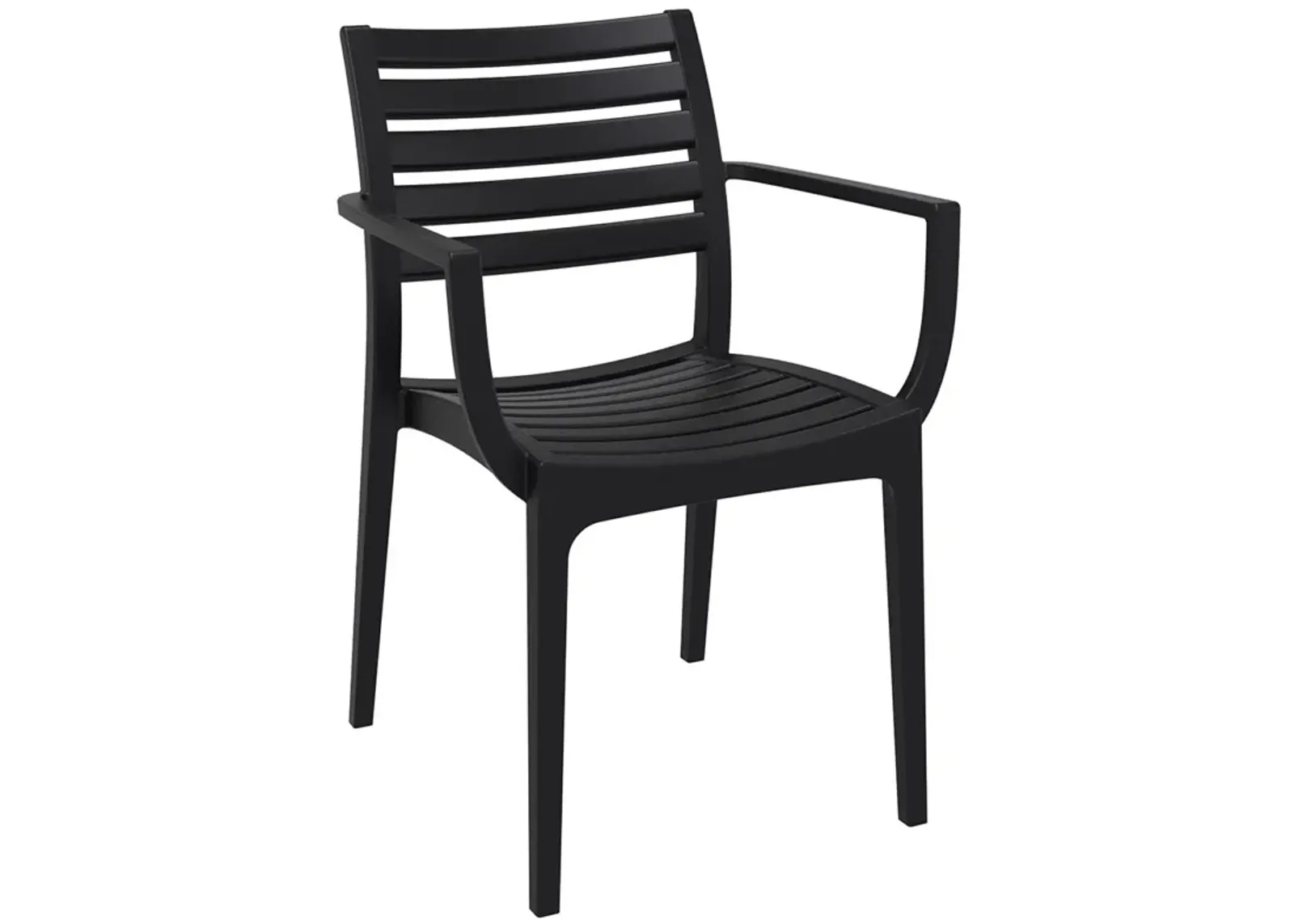 33" Gray Stackable Outdoor Patio Dining Arm Chair