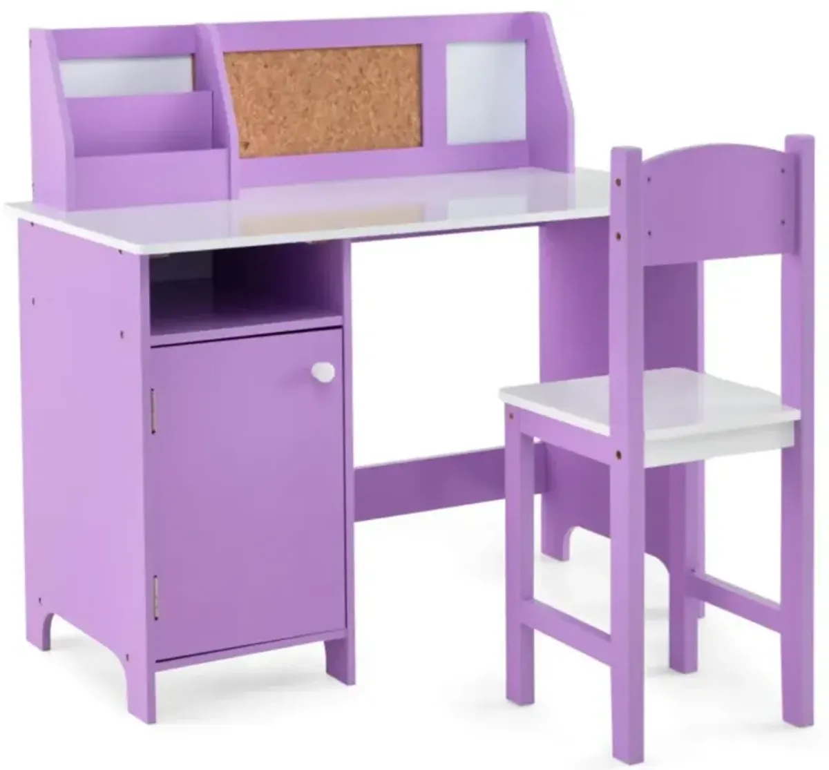 Hivvago Kids Table and Chair Set for Arts  Crafts  Homework  Home School-Purple