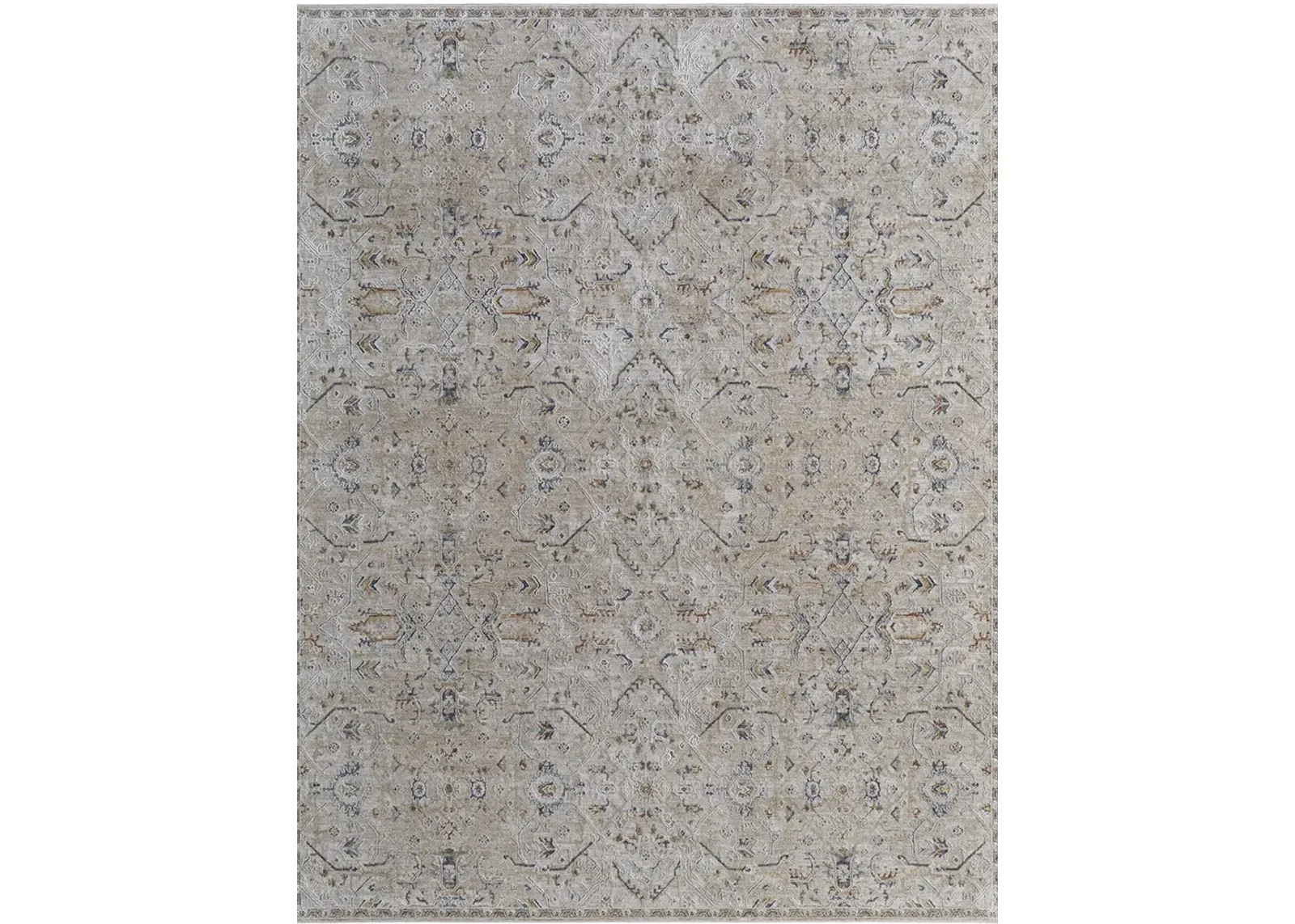 Pasha 39M6F 6'7" x 9'6" Taupe/Ivory/Blue Rug