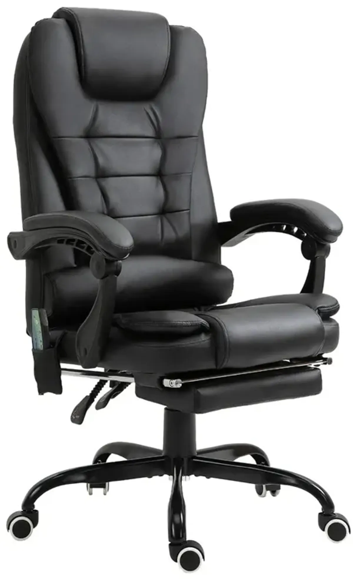 Black Executive Massager: 7-Point Vibrating High Back Office Chair