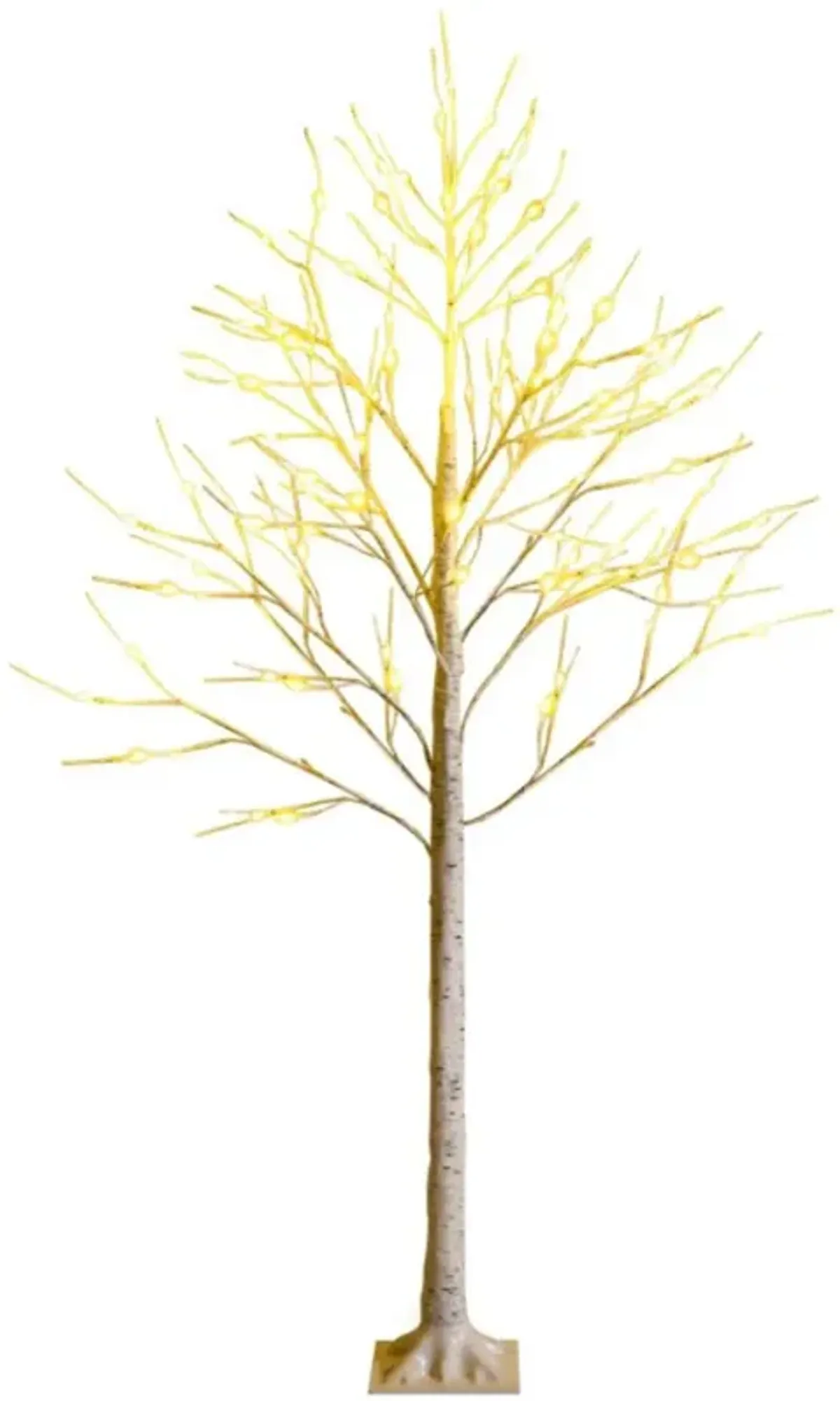 Hivvago Pre-lit White Twig Birch Tree for Christmas Holiday with LED Lights