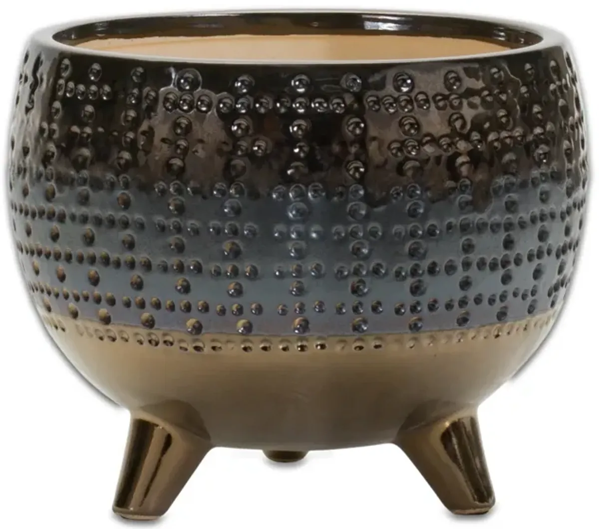Planter with Pewter Accent for Elegant Plant Display and Home Décor