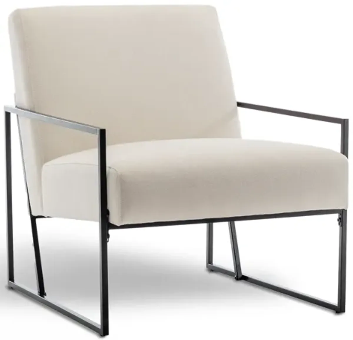 Metal Slant Arm Accent Chair