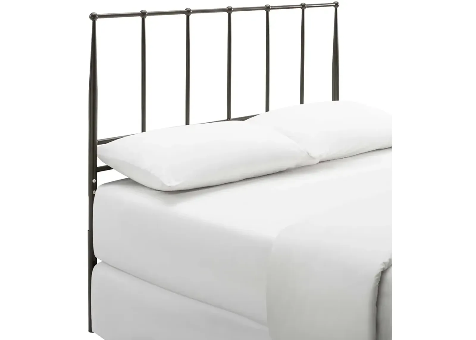 Modway - Kiana Queen Metal Stainless Steel Headboard Brown