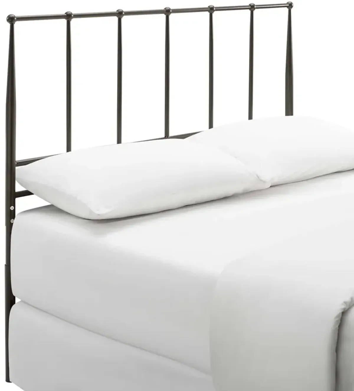 Modway - Kiana Queen Metal Stainless Steel Headboard Brown