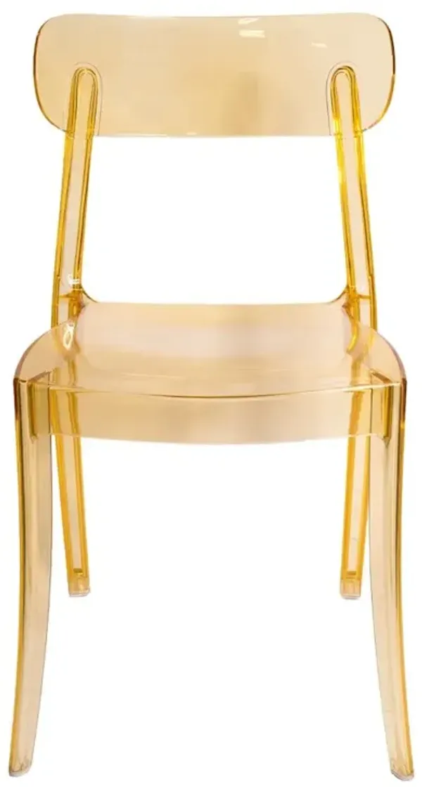 Set of 1 Commercial Seating Products Grace Chair in gold made of Polycarbonate