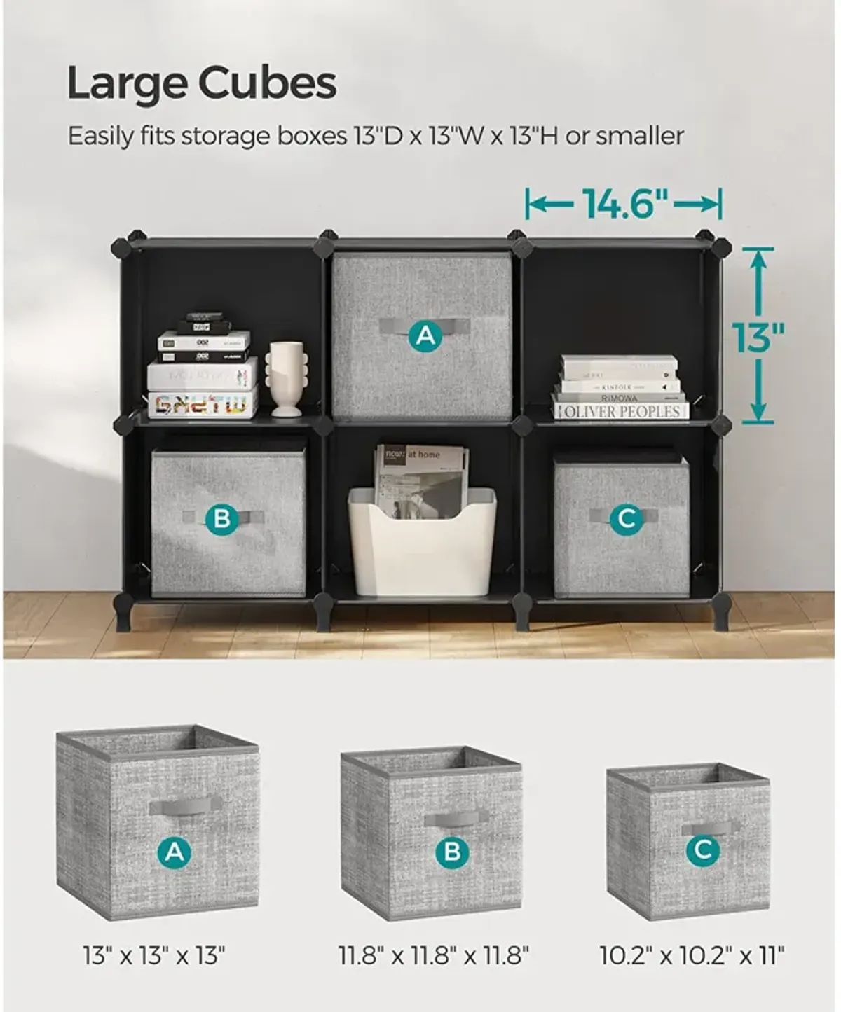 Storage Cube Organizer, DIY Closet Cabinet Chests Space-Saving