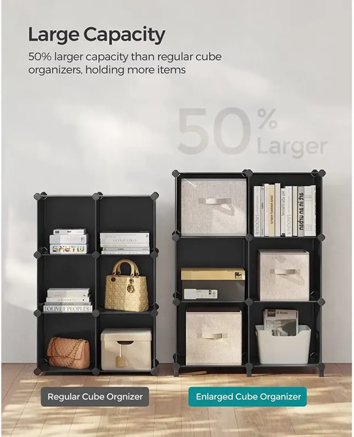 Storage Cube Organizer, DIY Closet Cabinet Chests Space-Saving