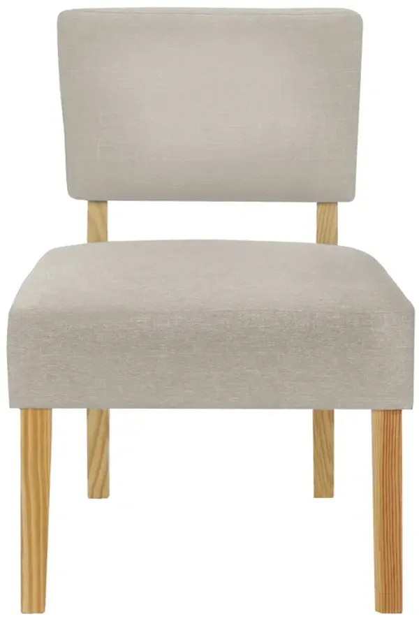 Monarch Specialties I 8272 Accent Chair, Armless, Living Room, Bedroom, Fabric, Wood Legs, Beige, Natural, Transitional