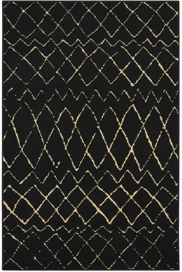 Grafix GRF04 Black 3' x 5' Rug