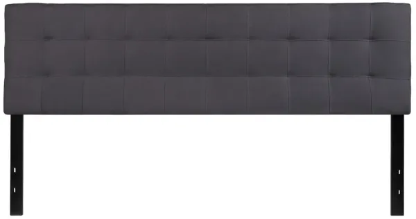 Flash Furniture Bedford Tufted Upholstered King Size Headboard in Dark Gray Fabric