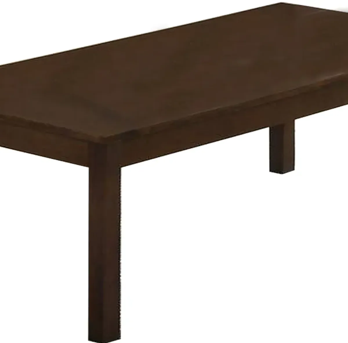 3 Piece Transitional Coffee Table and End Table with Block Legs, Brown-Benzara