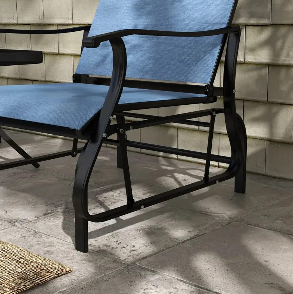 Porch Glider Set with Tea Table Comfort and Style for Any Occasion