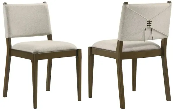 Ottowa Upholstered Dining Side Chair Brown (Set of 2)