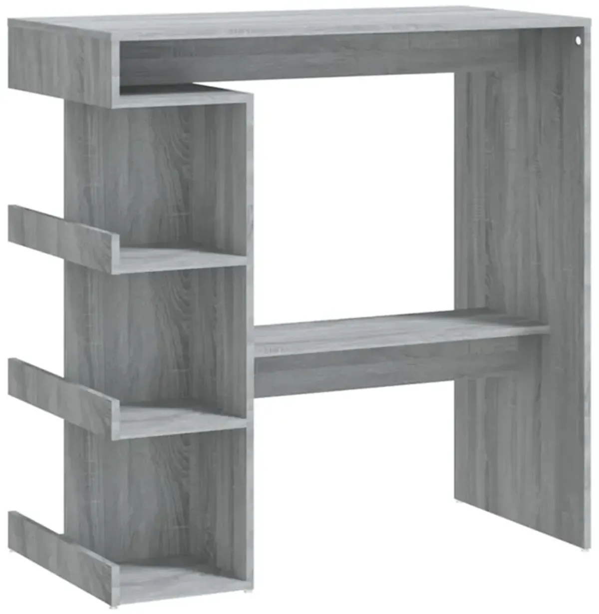 vidaXL Bar Table with Storage Rack Gray Sonoma 39.4"x19.7"x40"