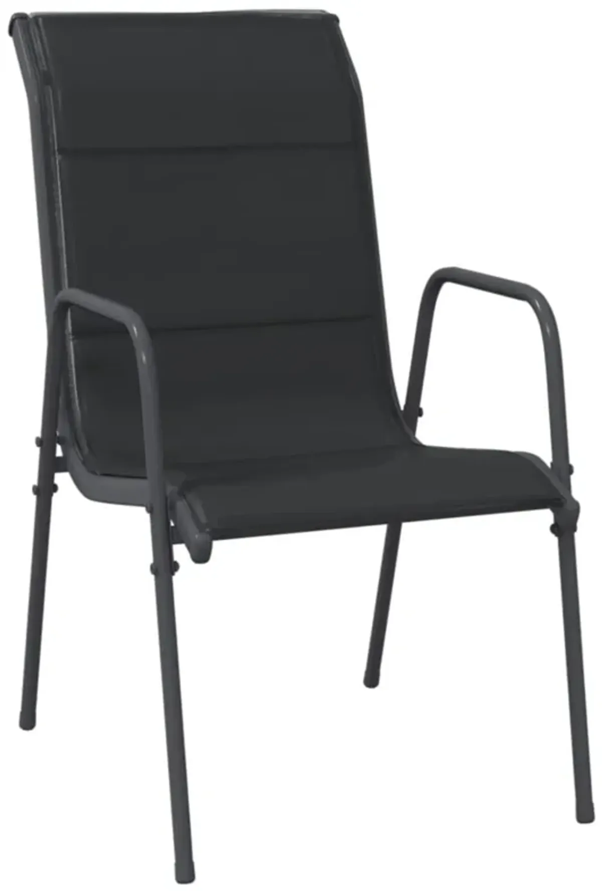 vidaXL Patio Chairs 6 pcs Steel and Textilene Black