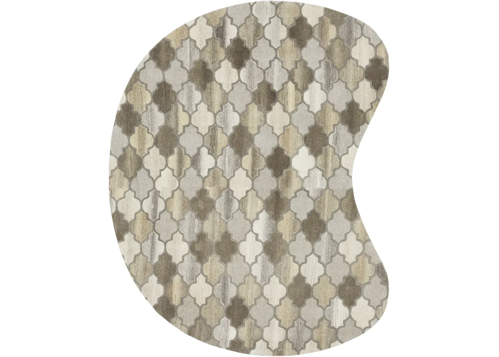 Forum FM-7208 Kidney Rug 4' Round Brown Rug