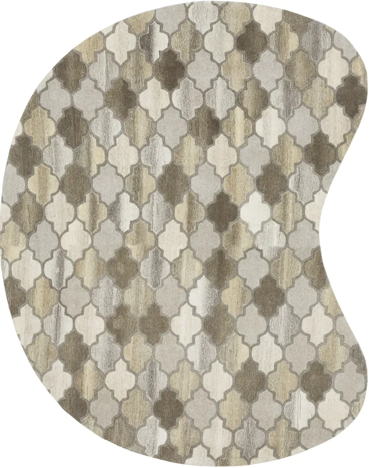 Forum FM-7208 Kidney Rug 4' Round Brown Rug