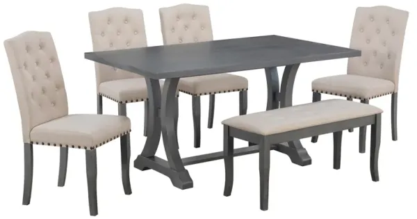 Streamdale Farmhouse 6-Piece Dining Set