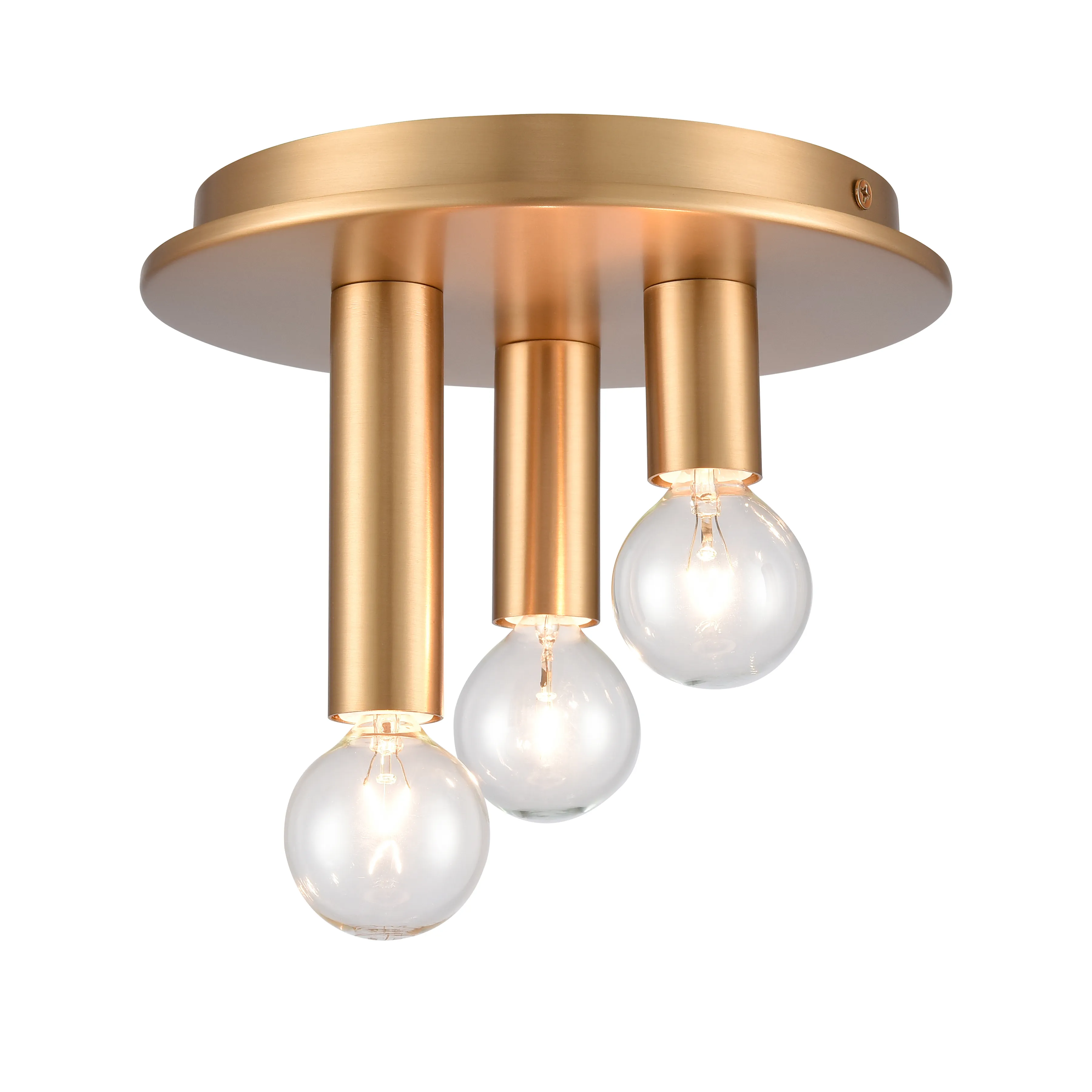 Pepper 8'' Wide 3-Light Gold Flush Mount