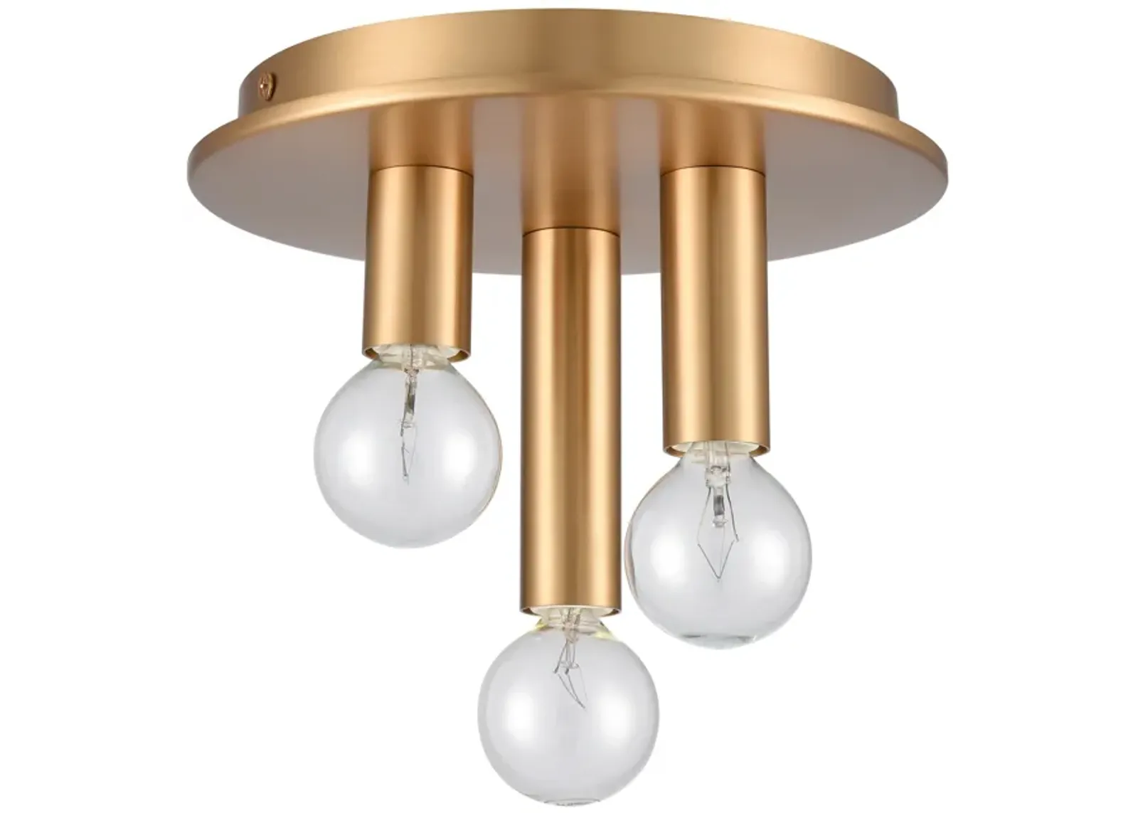 Pepper 8'' Wide 3-Light Gold Flush Mount