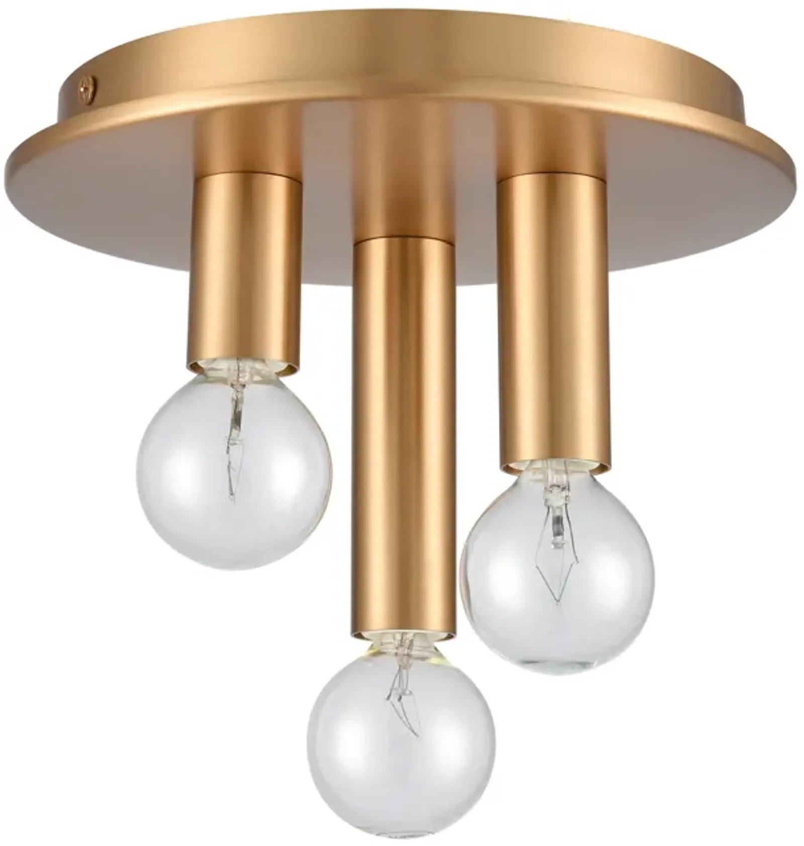 Pepper 8'' Wide 3-Light Gold Flush Mount