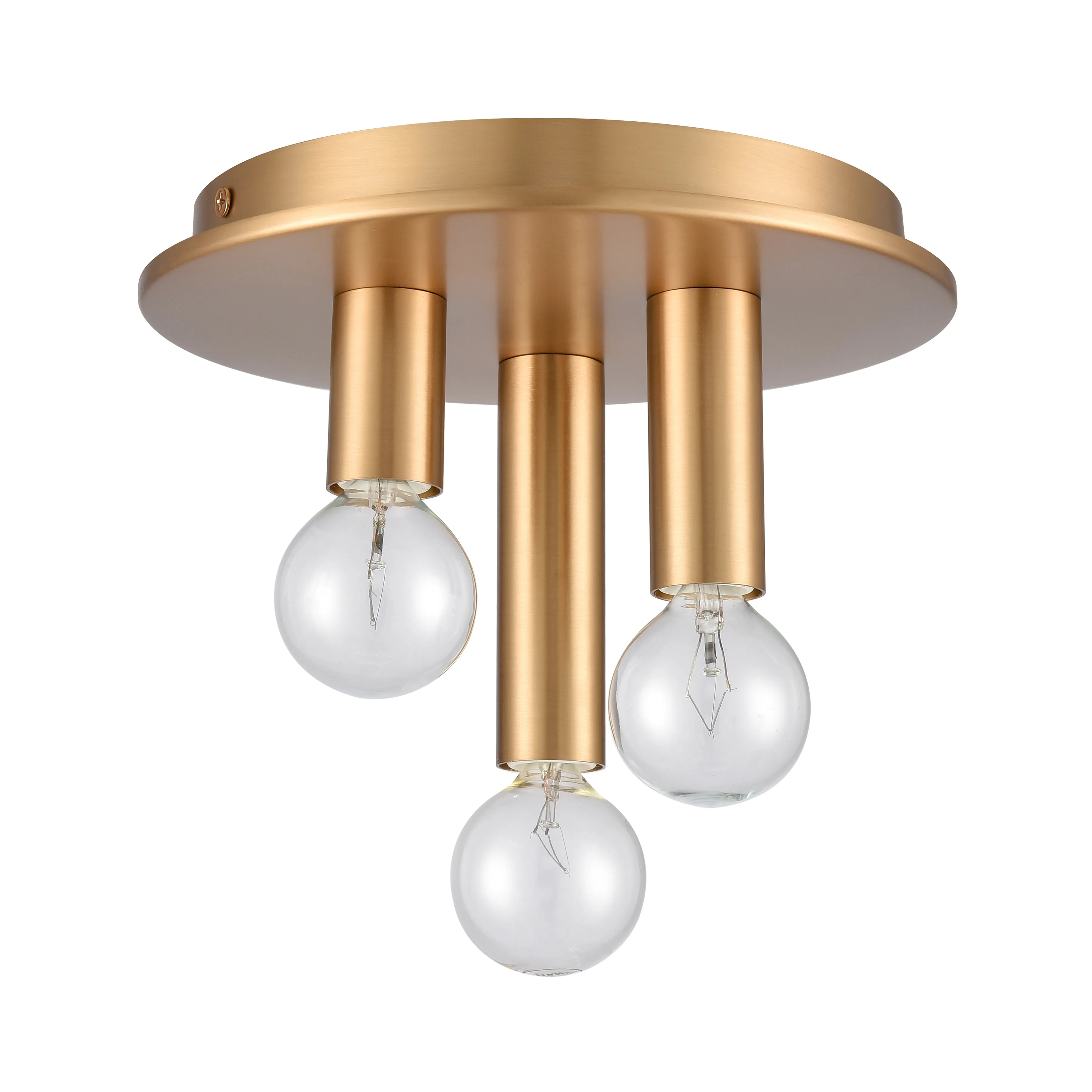 Pepper 8'' Wide 3-Light Gold Flush Mount