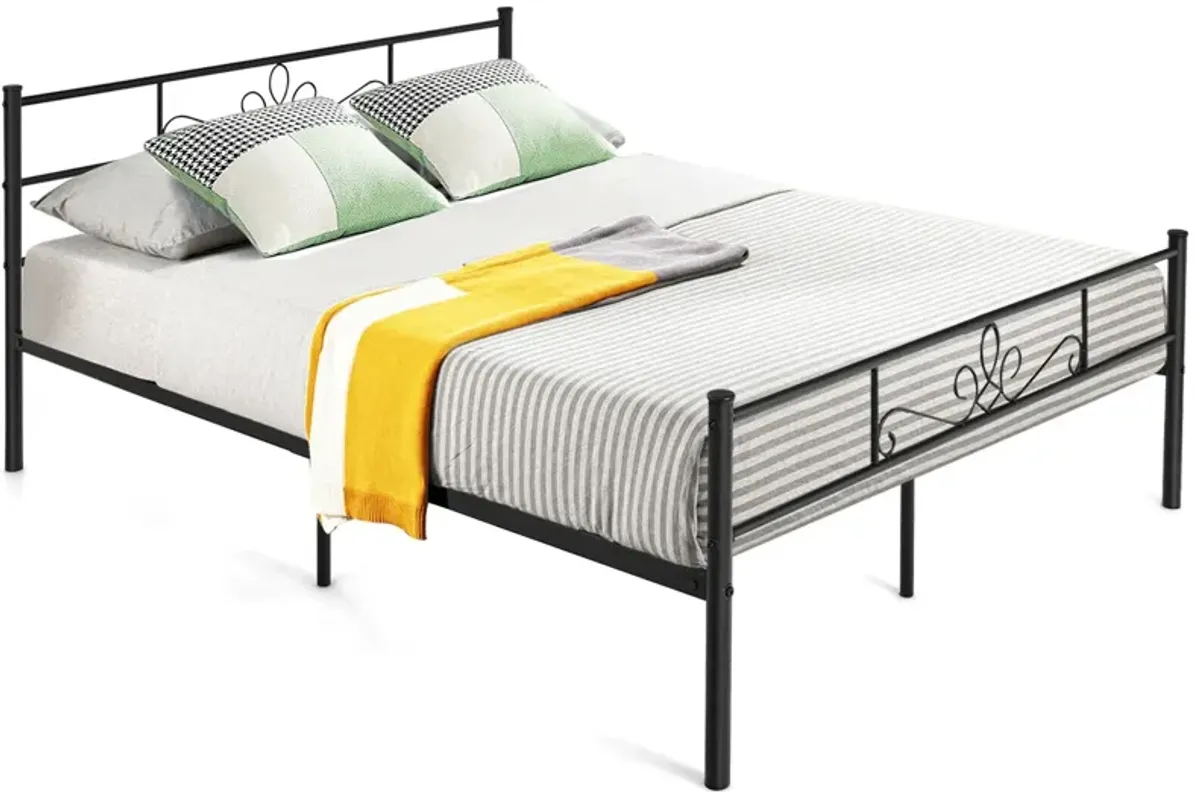 Twin/Full/Queen Size Metal Bed Frame with Headboard and Footboard