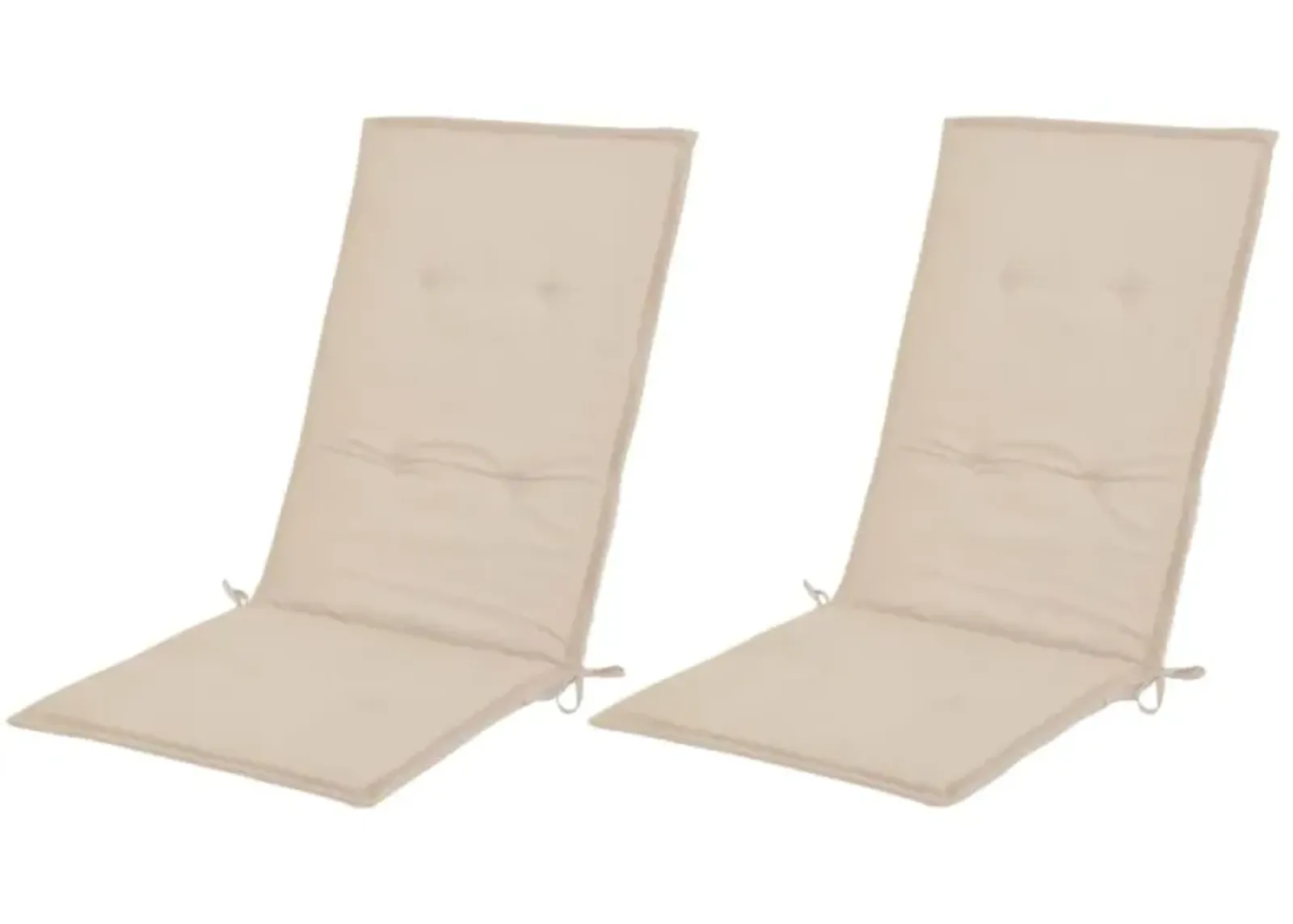 vidaXL Garden Chair Cushions 2 pcs Cream 47.2"x19.7"x1.18"