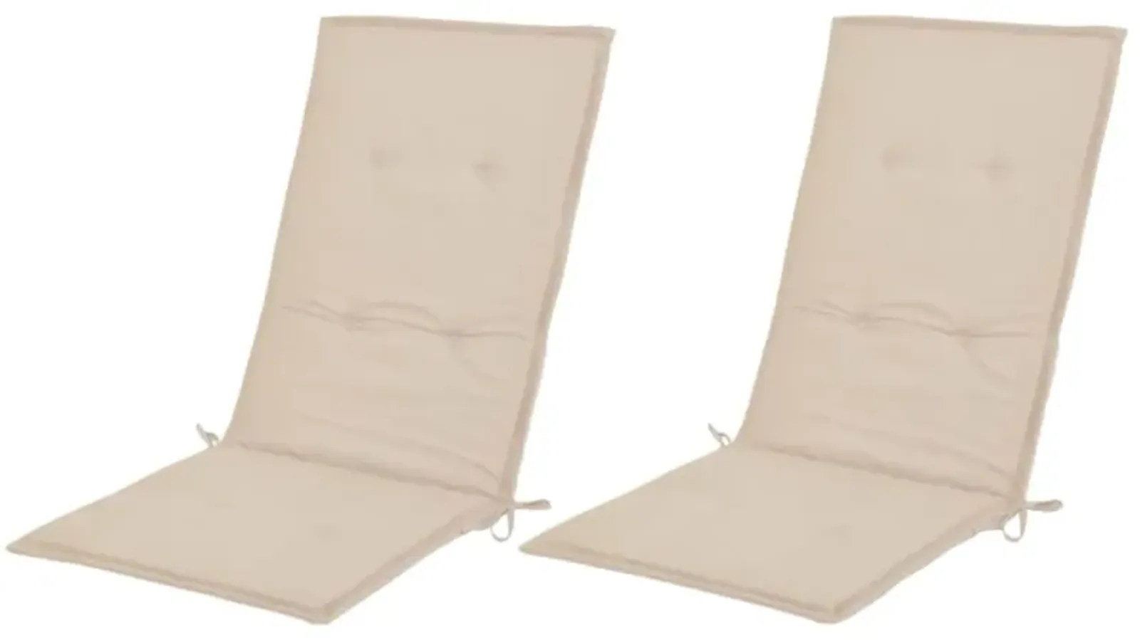 vidaXL Garden Chair Cushions 2 pcs Cream 47.2"x19.7"x1.18"