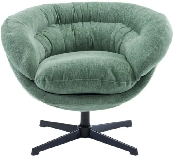 Merax Chenille Upholstered 360° Swivel Accent Chair